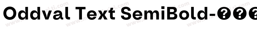 Oddval Text SemiBold字体转换
